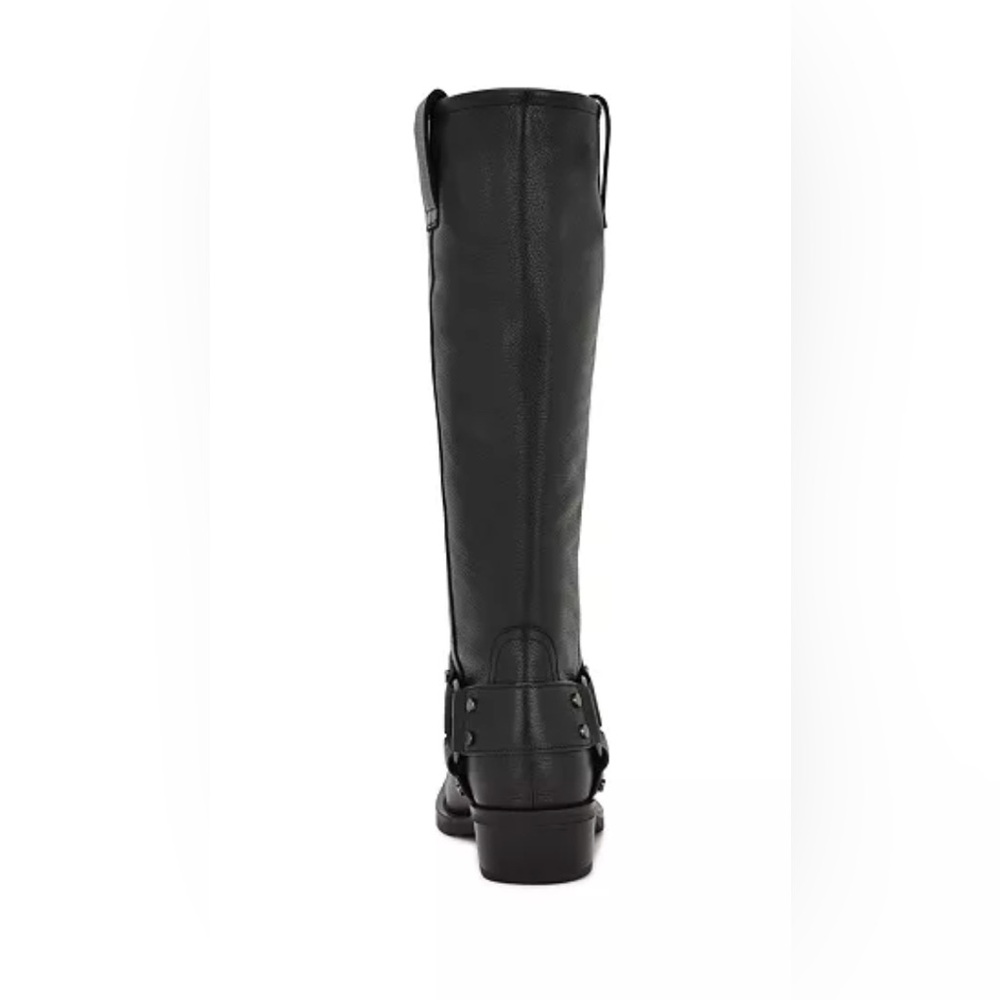 Nine West Women's Black Tall Harness Biker Boot sz 7 New In Box - Picture 2 of 7